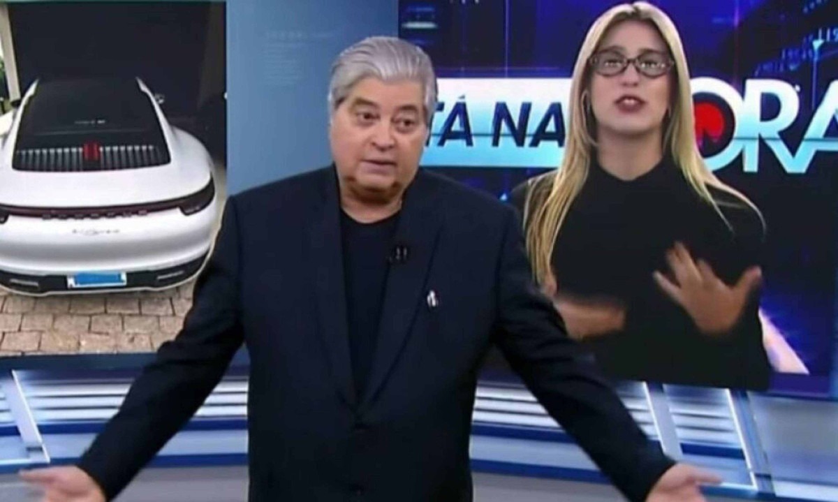 Climão no ar: Datena se irrita com repórter ao vivo no SBT após correção - (crédito: Tupi - Pablo Oliveira) Climão no ar: Datena se irrita com repórter ao vivo no SBT após correção - (crédito: Tupi - Pablo Oliveira)