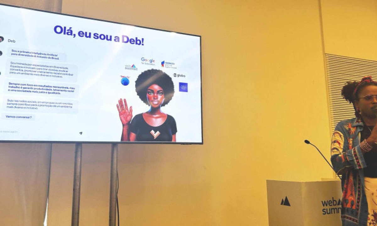 "Com a Deb, queremos vacinar o Brasil contra o racismo, usando tecnologia para criar empatia, consciência e mudança", disse Luana na Web Summit Rio  