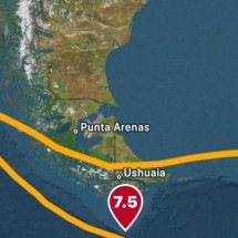 Alerta de tsunami no Sul do Chile por terremoto de magnitude 7,5 no mar