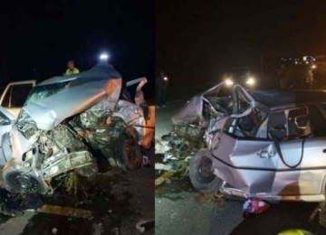 Sobe para cinco número de vitimas fatais de acidente em MG-050 -  (crédito: PMMG/ Divulgação)