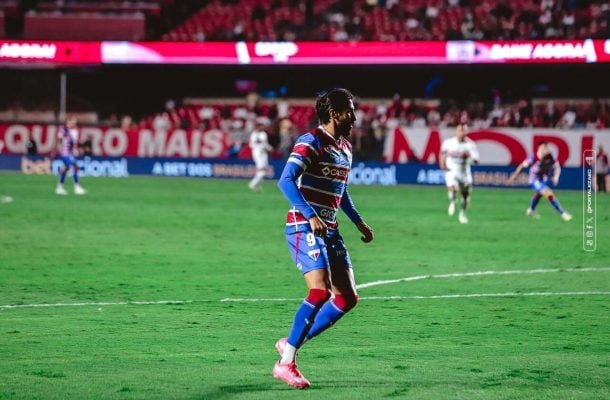 FORTALEZA - Fez um jogo muito bom. Tanto que teve mais oportunidades claras e poderia muito bem vencer o jogo. Breno Lopes e Kuscevic foram seus jogadores mais ativos. NOTA 6,0. Foto: Matheus Amorim/Fortaleza EC