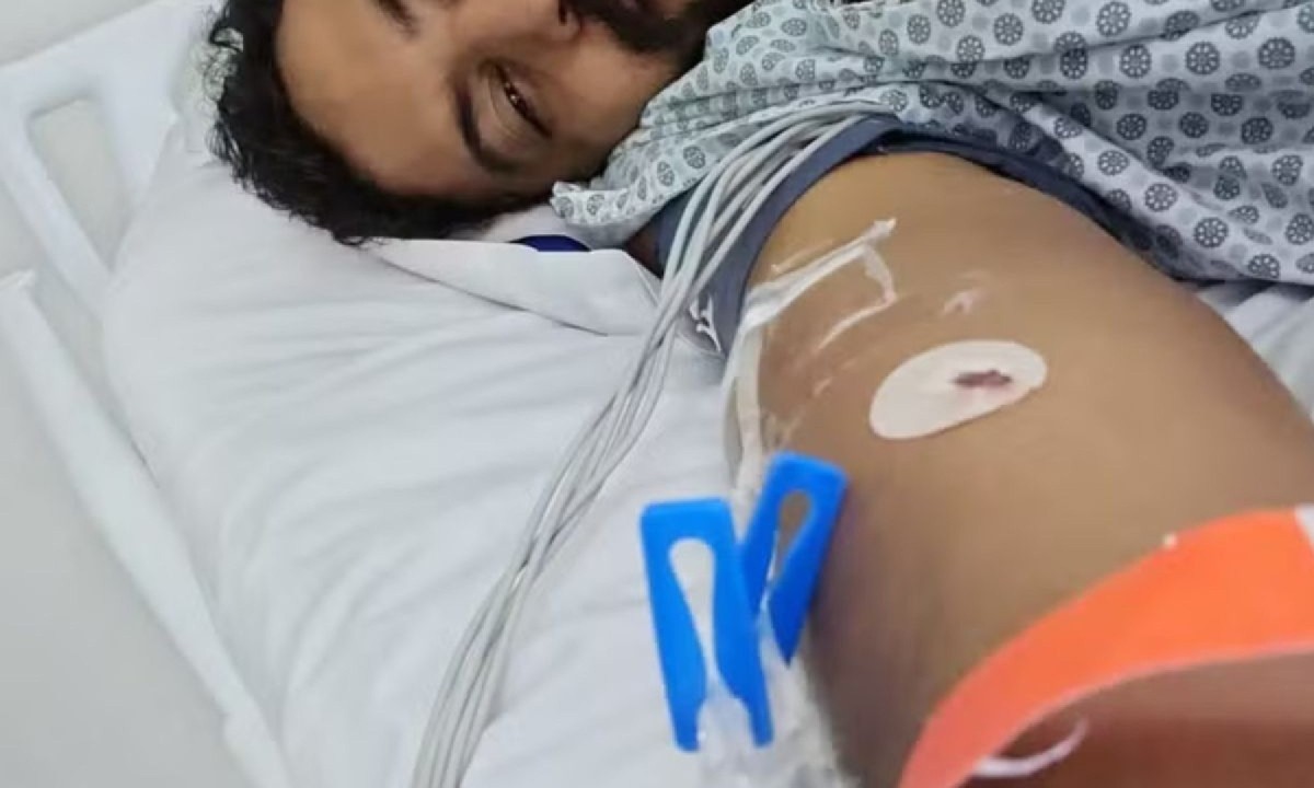 Victor Silva estava internado em UTI de hospital paulistano, mas deixou a unidade e viajou para o Rio de Janeiro por causa do show de Lady Gaga -  (crédito: reprodução/rede social)