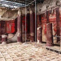 Arqueólogos descobrem afresco raro em sítio arqueológico de Pompeia -  Divulgação/Parque Arqueológico de Pompeia