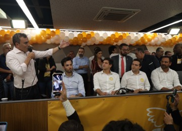 Congresso do PSB realizado na Assembleia Legislativa de Minas Gerais (ALMG) na última quarta-feira (30/4) -  (crédito: Marcos Vieira/EM/D.A. Press)