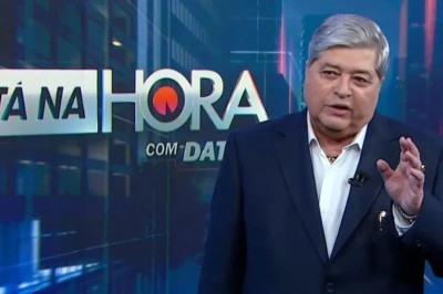 SBT afirma que José Luiz Datena decidiu se desligar da emissora antes de conhecer 'novos projetos' que seriam apresentados a ele -  (crédito: SBT/reprodução)