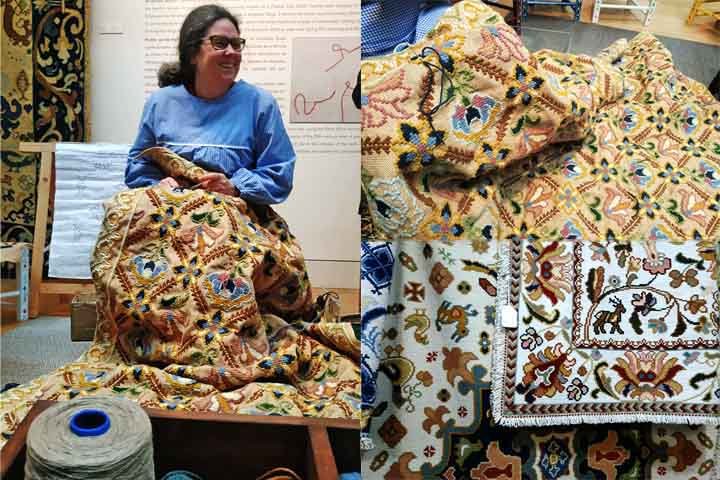 Outro tipo Ã© o arraiolo, bordado Ã  mÃ£o sobre uma base de juta ou linho. OriginÃ¡rios de Portugal, mais precisamente da vila de Arraiolos, possuem desenhos inspirados na arte islÃ¢mica e nos tapetes persas. Geralmente feitos de lÃ£, apresentam padrÃµes geomÃ©tricos, florais e cores harmoniosas. Sua produÃ§Ã£o artesanal remonta ao sÃ©culo XVII.