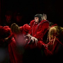 A popstar Lady Gaga performou durante o show na praia de Copacabana, no Rio de Janeiro, nesse sábado (3)       -  (crédito: Pablo Porciuncula/AFP)
