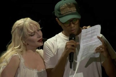 Nicolas Garcia foi o responsável por traduzir a carta de Lady Gaga para os fãs brasileiros -  (crédito: Globo/ Reprodução)