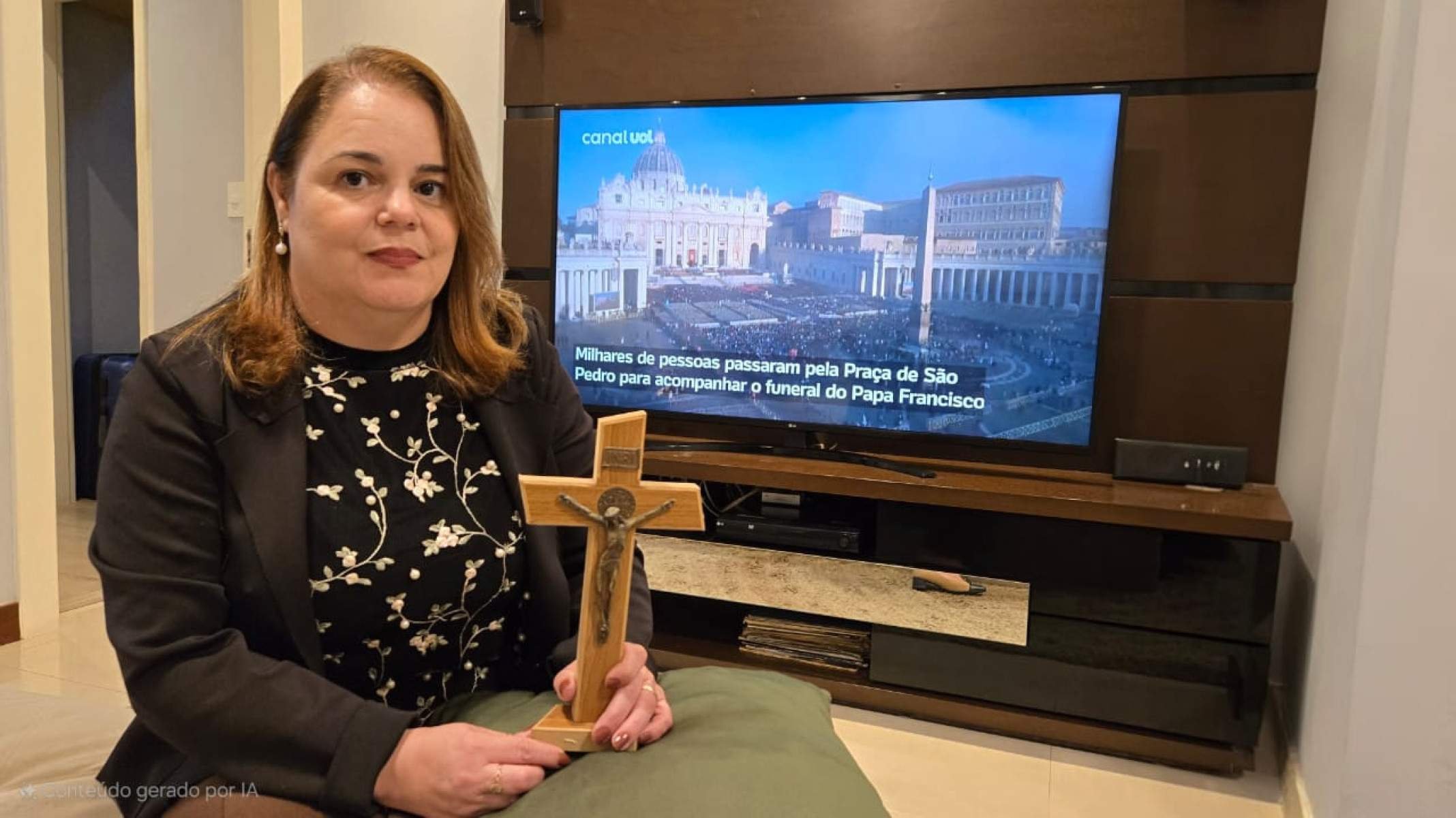 Farmacêutica Claudineia Alvarenga deseja que o novo papa continue com o legado de Francisco