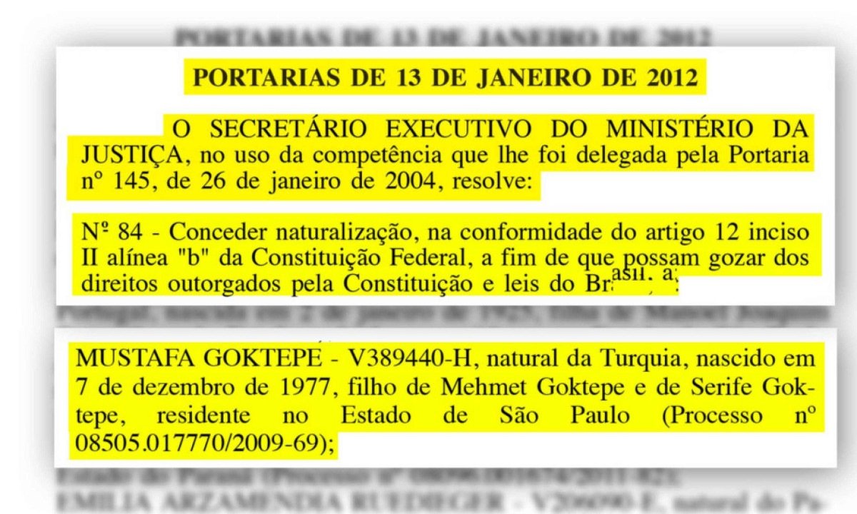 ‘Conduta violenta e ilegal do governo turco’, diz advogado de preso para extradição -  (crédito: Platobr Nacional)