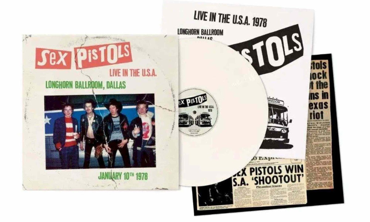 Sex Pistols: show histórico de 1978 nos EUA ganha edição em vinil branco - (crédito: Universal Music) Sex Pistols: show histórico de 1978 nos EUA ganha edição em vinil branco - (crédito: Universal Music)