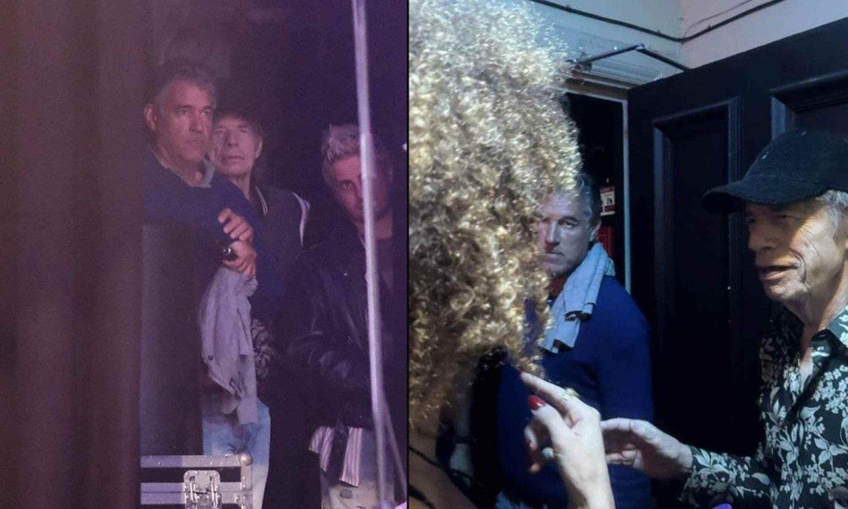 Mick Jagger vai a show de Vanessa da mata e fica na fila para tietar a artista 