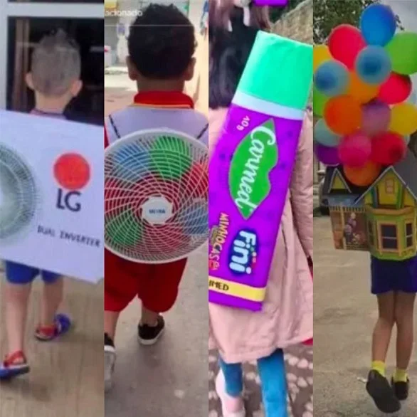 Pra quem não viu: "Dia da Mochila Maluca" bombou nas redes - montagem/reprodução/tiktok 