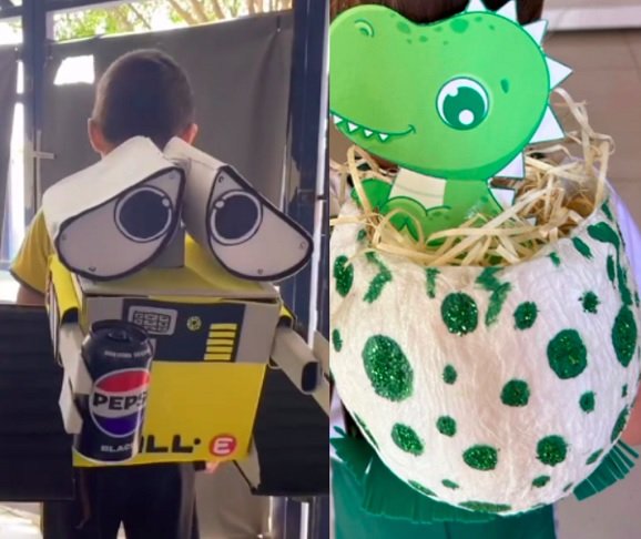 Mais Pixar: O estúdio de animação está com tudo nesse a trend. Olha só essa mochila no formato do robozinho WALL-E. Tem também essa outra imitando um ovinho de dinossauro, que fofura!