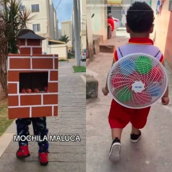 Vai um churrasquinho aí: Esses apostaram em dois itens bem comuns em algumas regiões do Brasil: churrasqueira e ventilador!