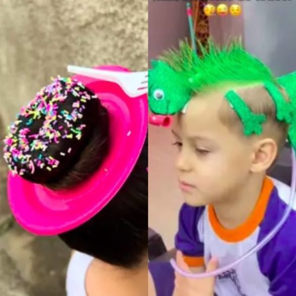 Essa foi uma variação do "Dia do Cabelo Maluco", que já havia conquistado a internet no Dia das Crianças do ano passado.