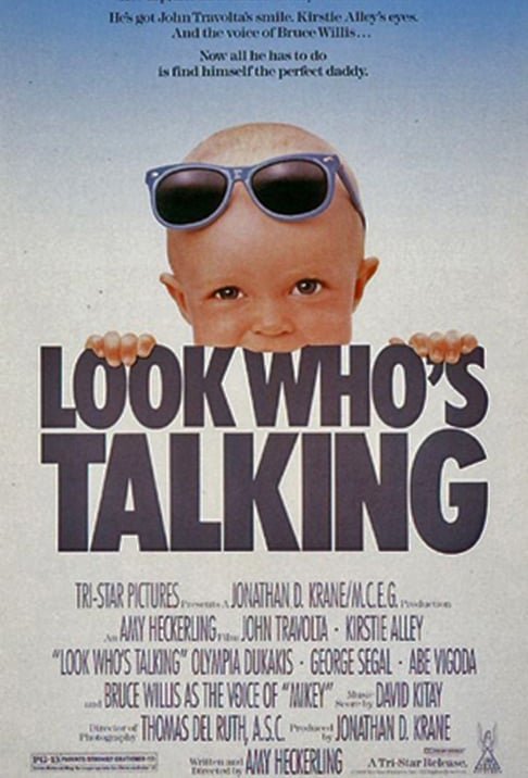 Em 1989, porém, John participou de um filme infantil: "Olha quem está falando" é o seu título em português (foto). Houve sequências em 1990 e 1993. 