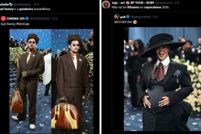 Memes sobre o Met Gala agitaram a web -  (crédito: Redes sociais)