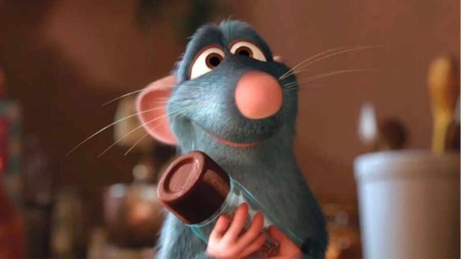 Ratatouille (2007) - A animaÃ§Ã£o tem como protagonista Remy, um rato de esgoto em Paris que sonha se tornar um chef de cozinha.
