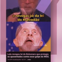 Fake news: Lula não derrubou lei de combate a fraudes no INSS