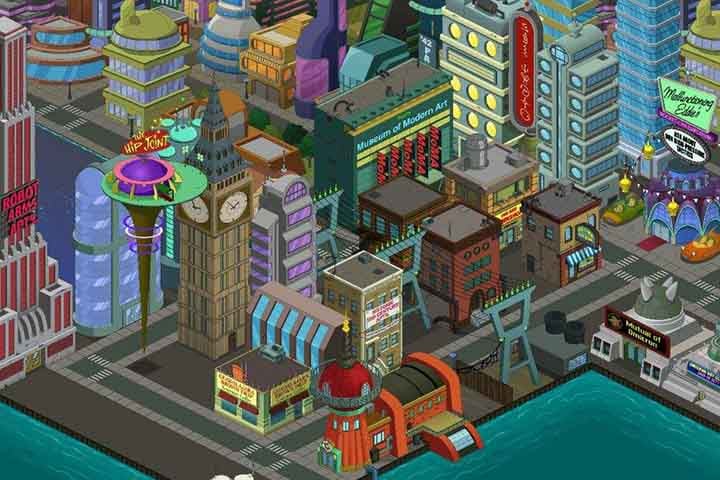 Nova Nova Iorque é uma das maiores cidades dos EUA e o principal cenário das ações de Futurama. Ela é, portanto, a reconstrução da Velha Nova York, cuja ainda pode ser ada pelo sistema de esgotos da cidade. 
