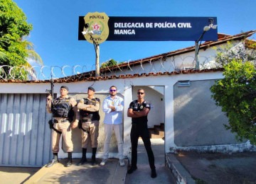 Suspeito de tentar matar o irmão por causa de carroça foi preso em ação conjunto da Policia Civil e da Polícia Militar de Manga -  (crédito: Policia Civil/divulgação)