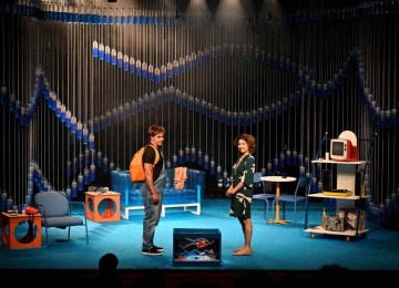A história de 'Matilde' partiu de uma ideia do comediante Paulo Gustavo, amigo da atriz Malu Valle, com quem ele trabalhou no teatro. Ela divide o palco com Ivan Mendes -  (crédito: Daniel Chiacos/Divulgação)