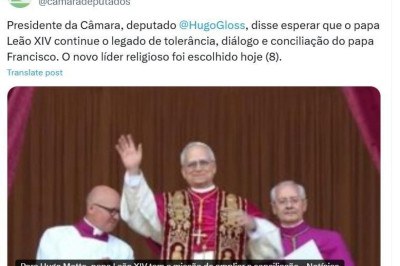 Perfil da Câmara dos Deputados se equivoca e marca Hugo errado em publicação -  (crédito: Reprodução/Redes Sociais)