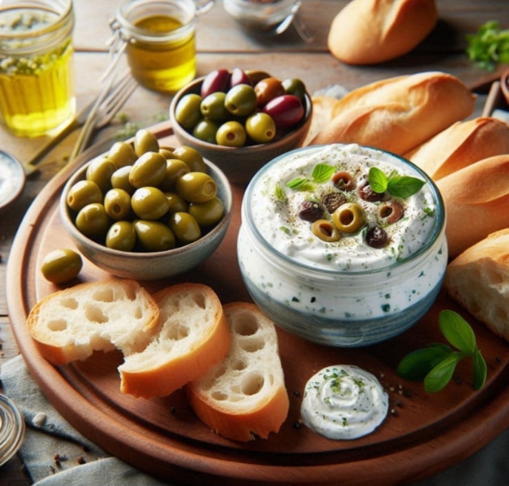 Na Grécia, os "meze" incluem uma variedade de pratos pequenos, como tzatziki, azeitonas, e pães, servidos com ou sem álcool.