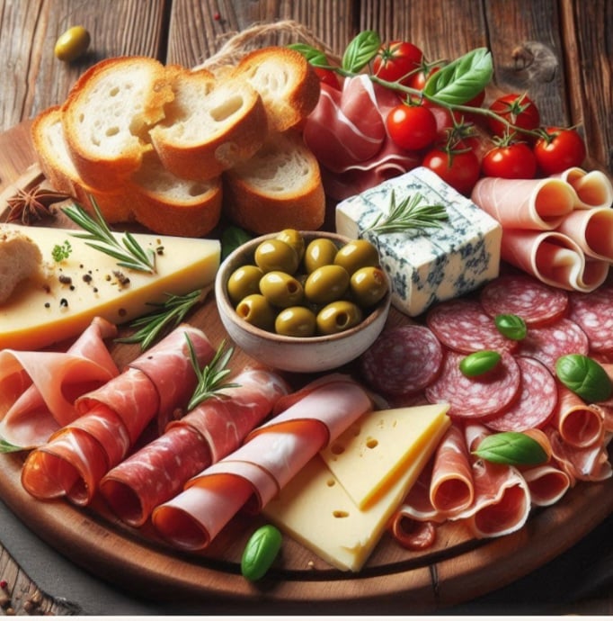 Na França, os "apéritifs" são bebidas e petiscos que antecedem a refeição, como queijos, patês e baguetes, promovendo um momento de confraternização.

