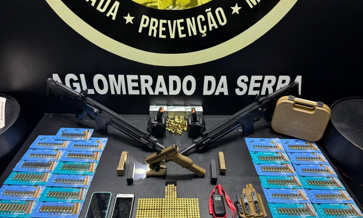 O homem foi preso em flagrante por posse ilegal de armas e munições -  (crédito: Reprodução/PMMG)