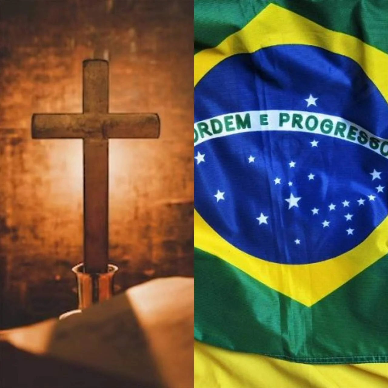 Fé religiosa é com a gente: Brasil lidera ranking de habitantes que acreditam em Deus - Montagem Flipar