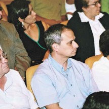 Robert Prevost durante encontro no Colégio Santo Agostinho, na capital mineira, em 2004 -  (crédito:  Leandro Couri/EM/D.A.Press)