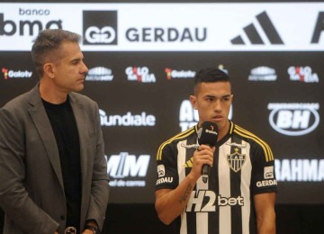 O Athletico-PR diz que o clube paranaense não recebeu até agora nenhuma prestação dos US$ 6 milhões da venda do atacante Cuello ao Galo, no início deste ano -  (crédito: Alexandre Guzanshe/EM/D.A. Press)