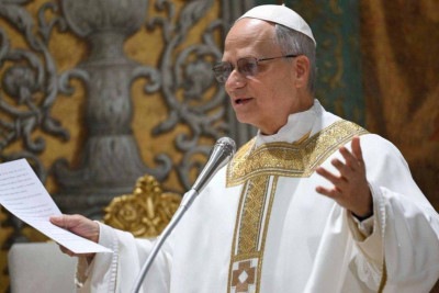 Papa Leão XIV em sua primeira missa -  (crédito: Vatican News)