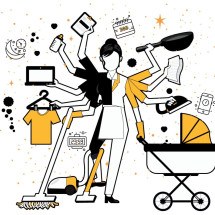 Mães mineiras na escala 6x1 trabalham até 67 horas por semana - Soraia Piva/Arte EM