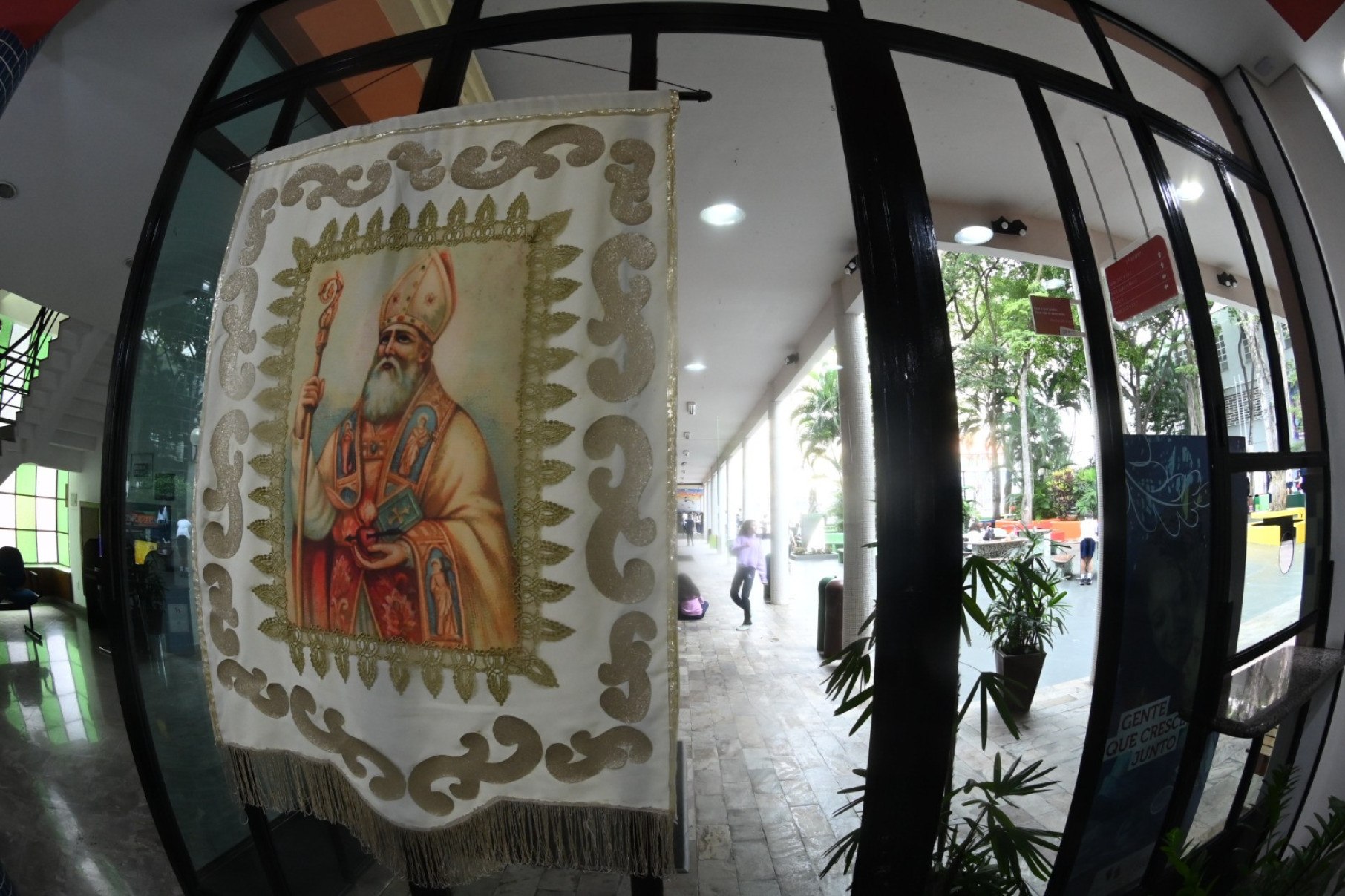 Imagem de Santo Agostinho no colégio homônimo em BH, Região Centro-Sul-Leandro Couri/EM/D.A Press