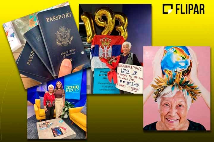 Idosa louca por viagens já esteve em todos os países do mundo