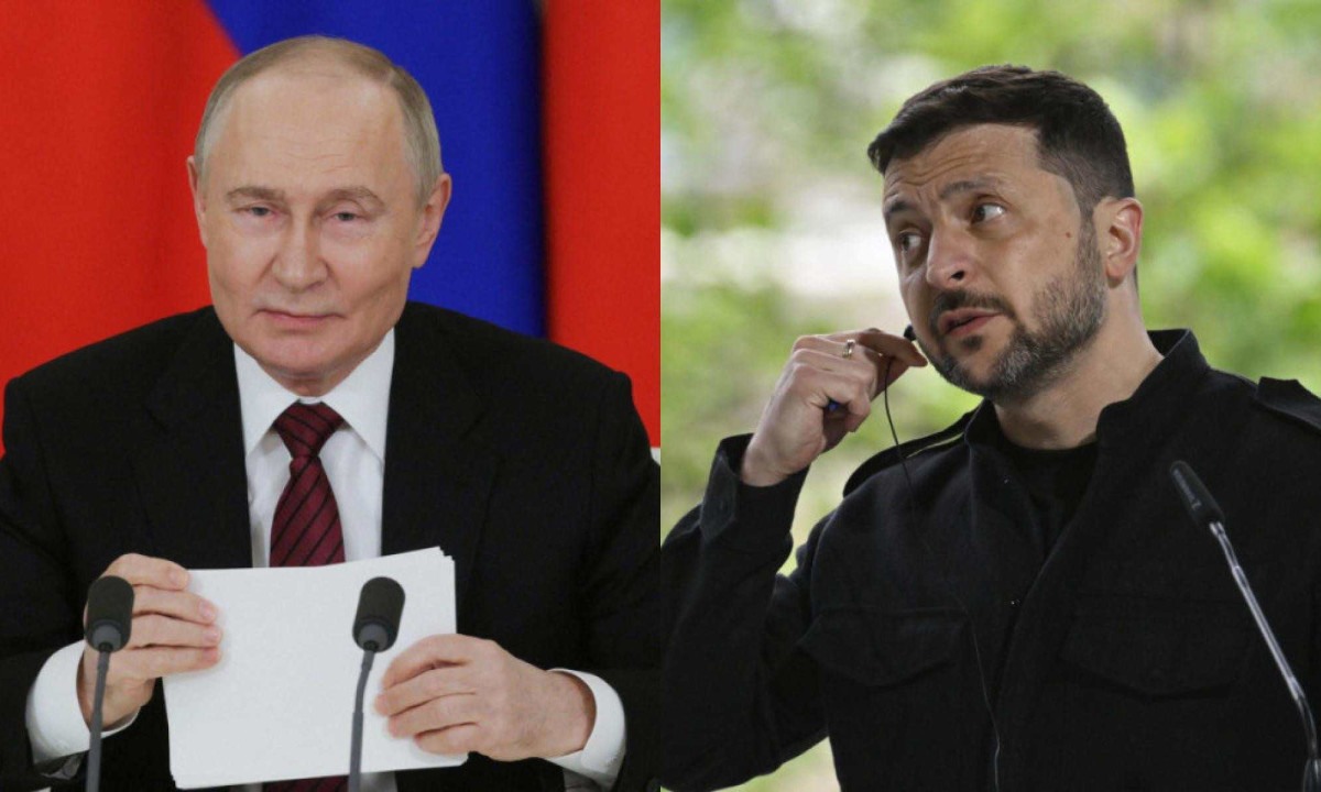 Presidente russo Vlir Putin propôs realizar negociações com o presidente ucraniano Volodimir Zelenski em encontros marcados na Turquia -  (crédito: Gavriil GRIGOROV; Genya SAVILOV  / AFP)