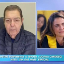 Faustão vai ao 'Domingo legal', do SBT, e diz: 'A vida é rápida'