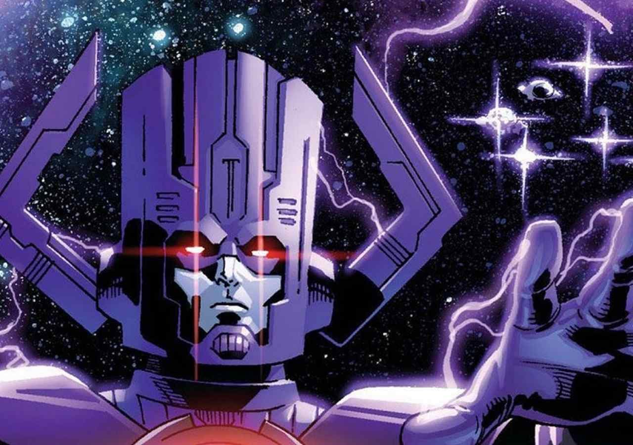 Inimigo tradicional do Quarteto Fantástico, o Galactus é uma entidade cósmica que fica vagando pelo universo usando os diversos planetas para sugar a energia vital de seus habitantes e do próprio local.