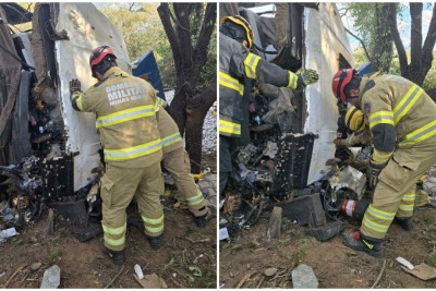 Corpo de Bombeiros em Montes Claros recebeu o chamado às 14h15 -  (crédito: Corpo de Bombeiros)