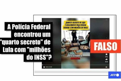 Vídeos com imagens antigas inventam descoberta de 'quarto secreto' de Lula com dinheiro do INSS -  (crédito: EM - Fact Check)