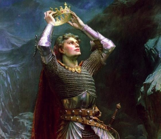 Arthur, ainda jovem, conseguiu o feito sem saber de sua origem real, sendo então reconhecido como o legítimo rei da Bretanha. 