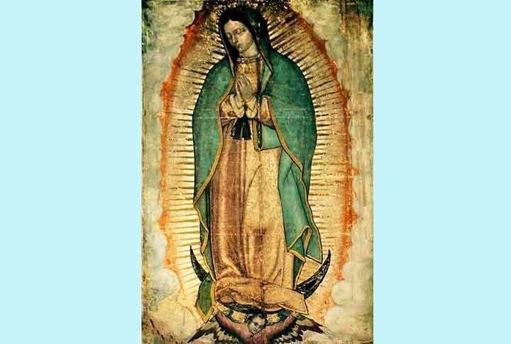 De acordo com os relatos, a Virgem de Guadalupe pediu a Juan Diego que fosse erguida uma igreja. Diante da desconfiança do bispo local, uma imagem da santa teria aparecido em um manto que envolvia rosas como sinal comprobatório da visão.
