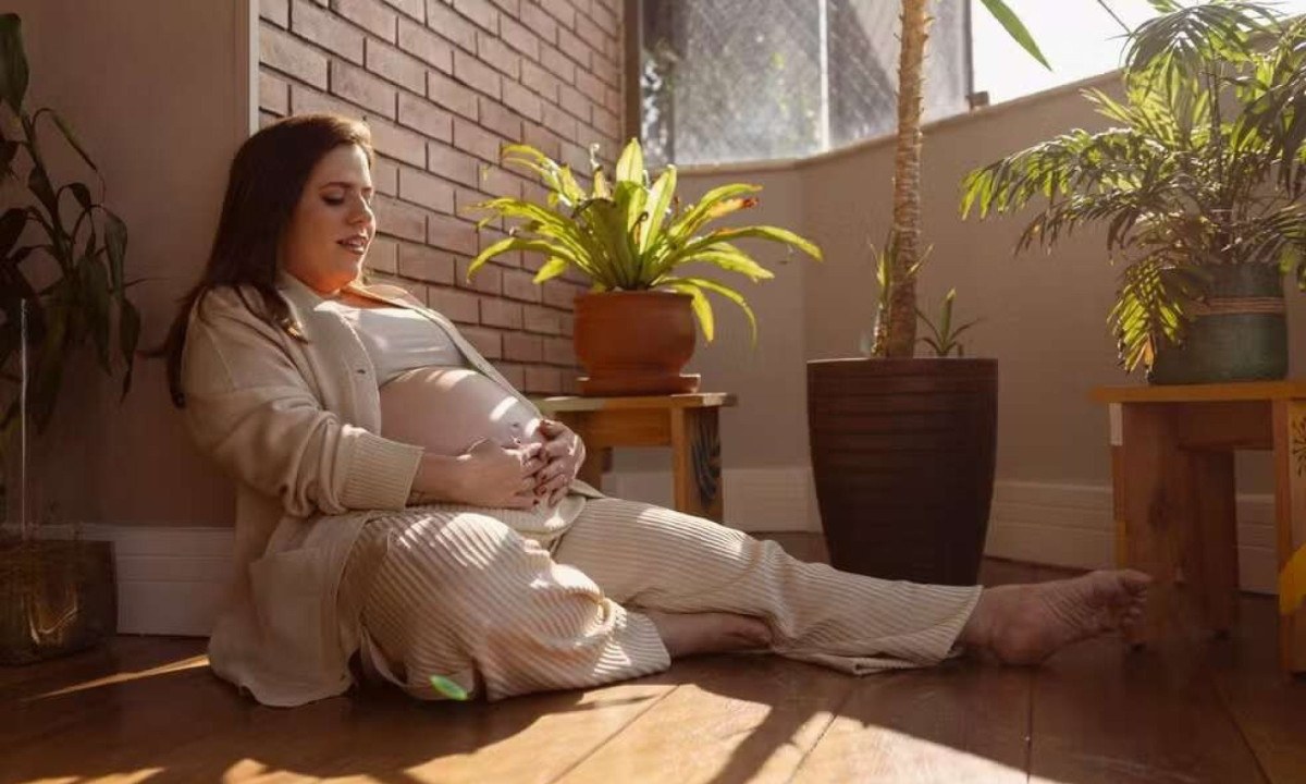 Tati machado estava com 33 semanas de gravidez -  (crédito: gshow/Fabiano Battaglin/ Reprodução)