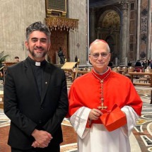Papa Leão XIV entende português, mas fala em espanhol com brasileiros - 18.abr.2025/Arquivo pessoal