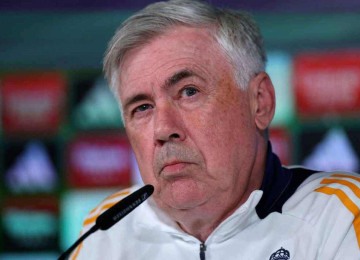 Ancelotti vai treinar o Real Madrid até o fim do Campeonato Espanhol e só assume o comando da Seleção Brasileira no dia 26 de maio -  (crédito: Thomas COEX / AFP)