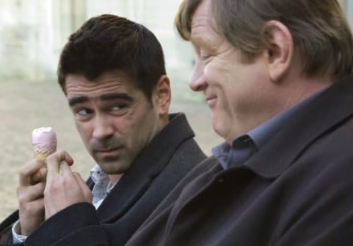 Mais tarde, o ator irlandês venceu seu primeiro Globo de Ouro por sua atuação na comédia "Na Mira do Chefe" (2008). Ele protagonizou ao filme ao lado de Brendan Gleeson (foto).