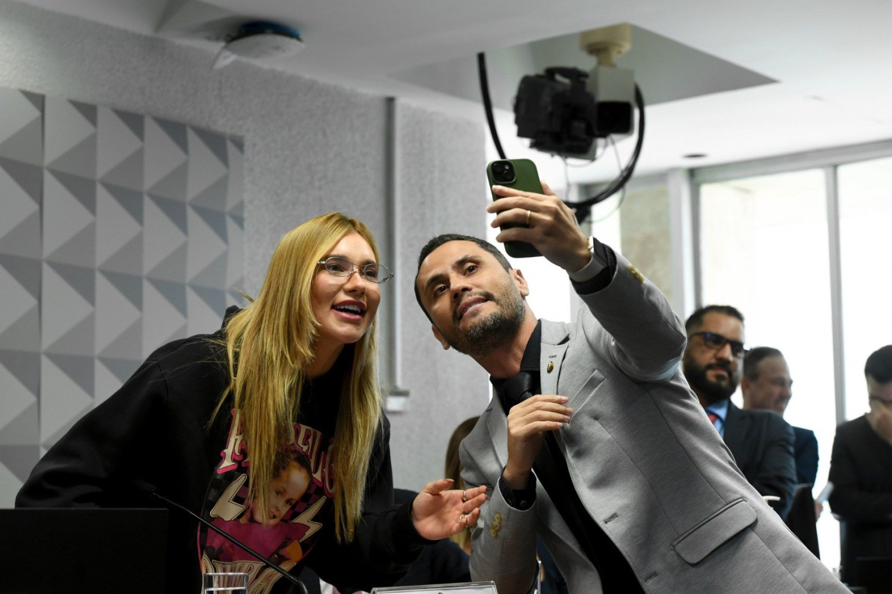 Cleitinho disse que esposa é fã da influenciadora Virgínia Fonseca -  (crédito: Edilson Rodrigues/Agência Senado)